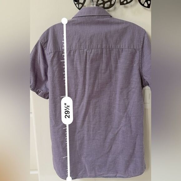 TravisMathew Studebaker Regular Fit Short Sleeve Shirt in Cadet Purple M NWOT - Picture 4 of 12
